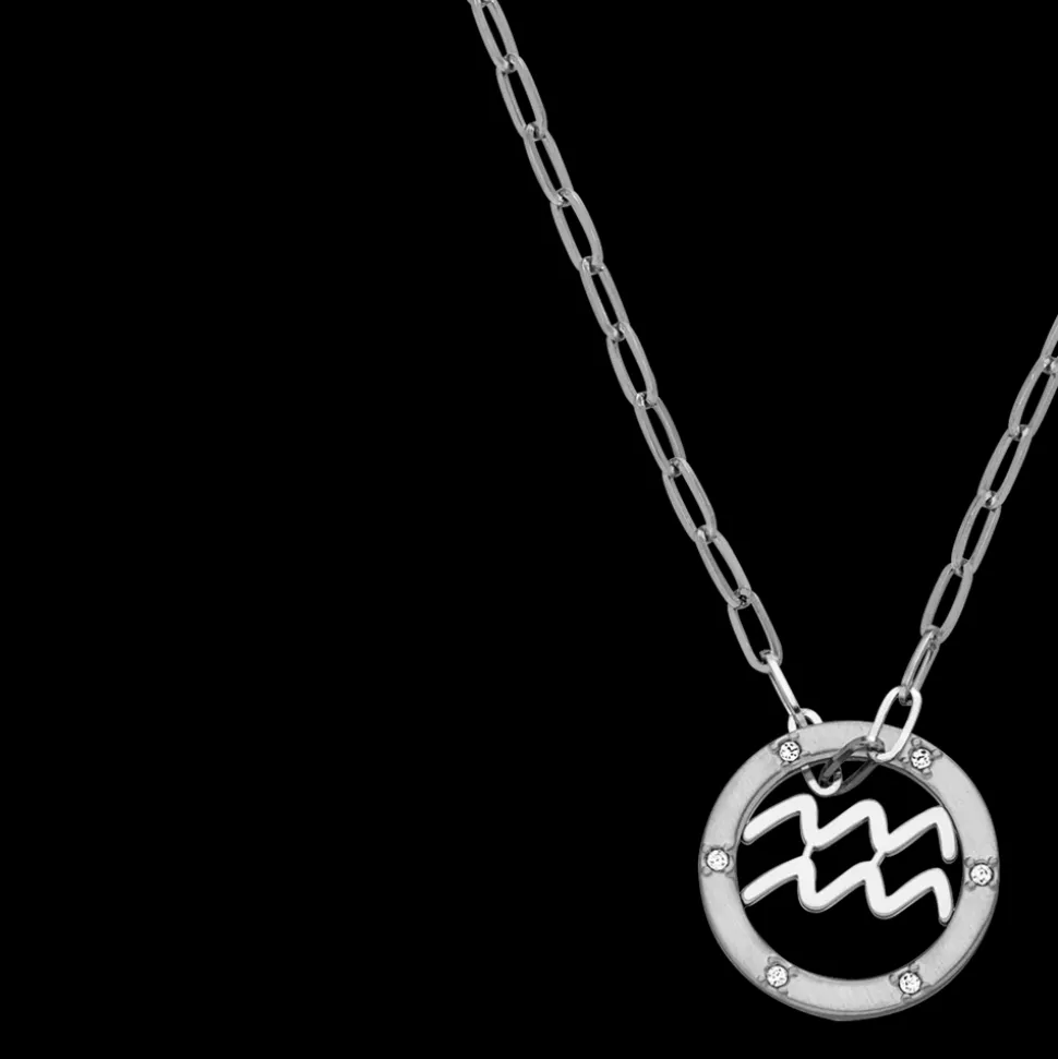 Aquarius Zodiac Symbol Necklace