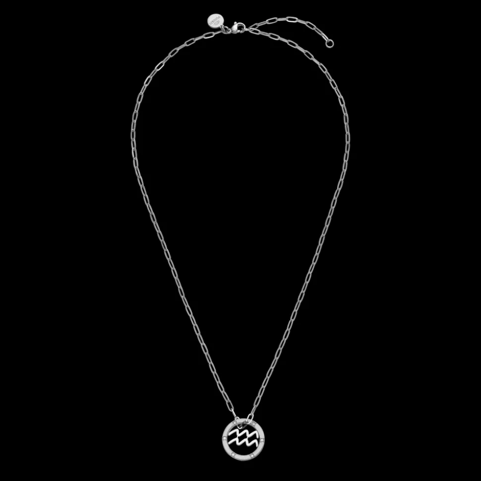 Aquarius Zodiac Symbol Necklace