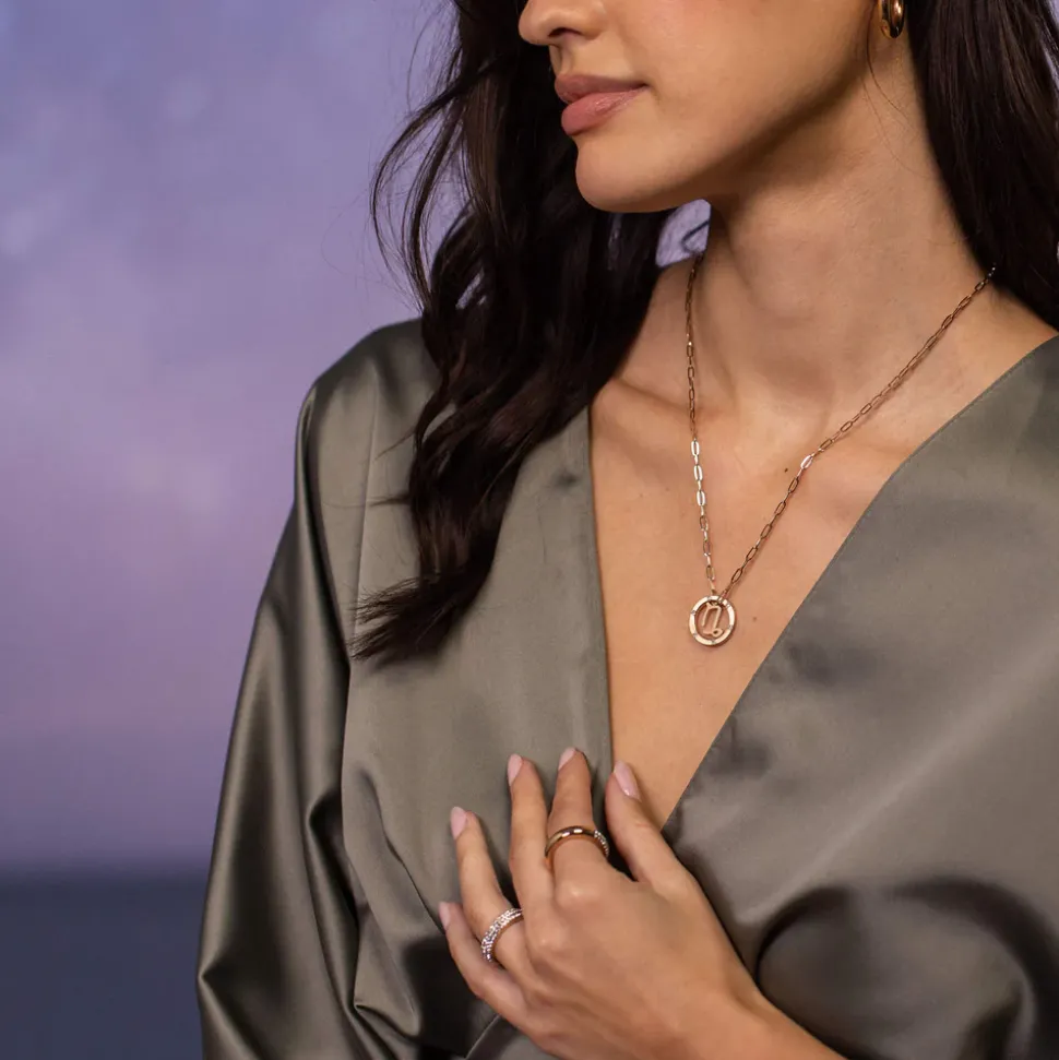 Capricorn Zodiac Symbol Necklace