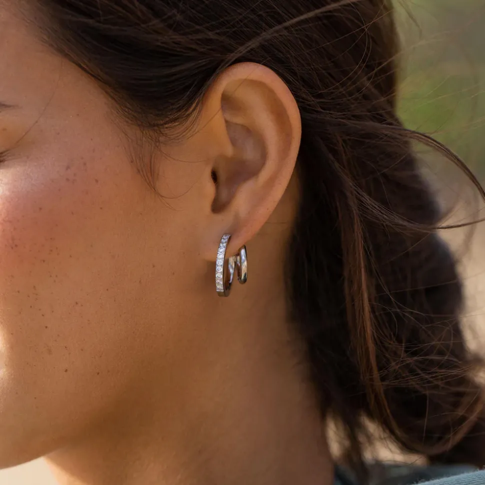 Double Glitter Earrings