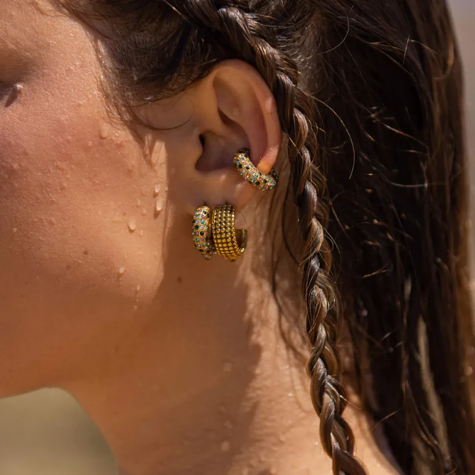 Ear Cuff Colorful Glitter