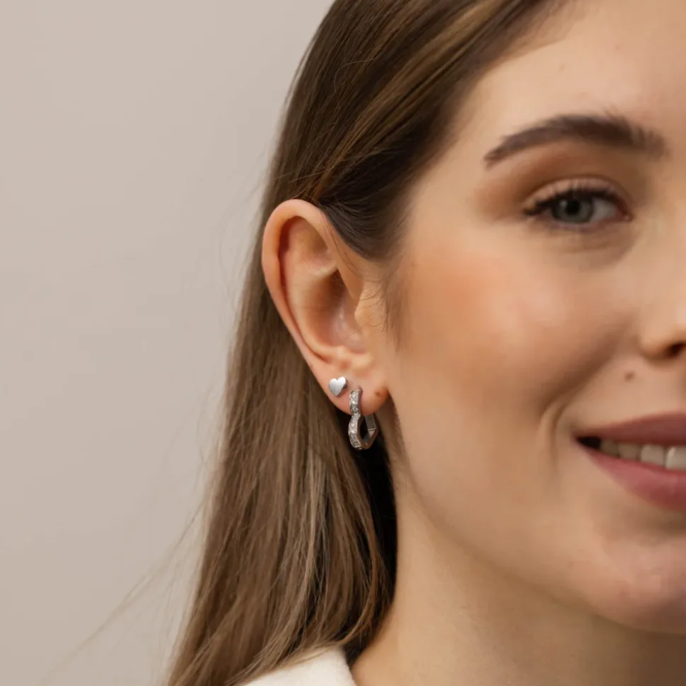 Earrings Glitter Heart
