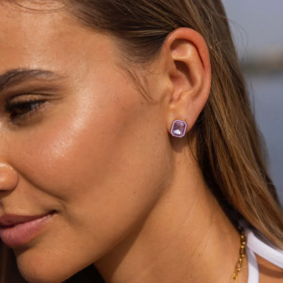 Earrings Purple Power