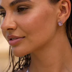 Earrings Purple Power