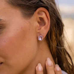 Earrings Purple Power