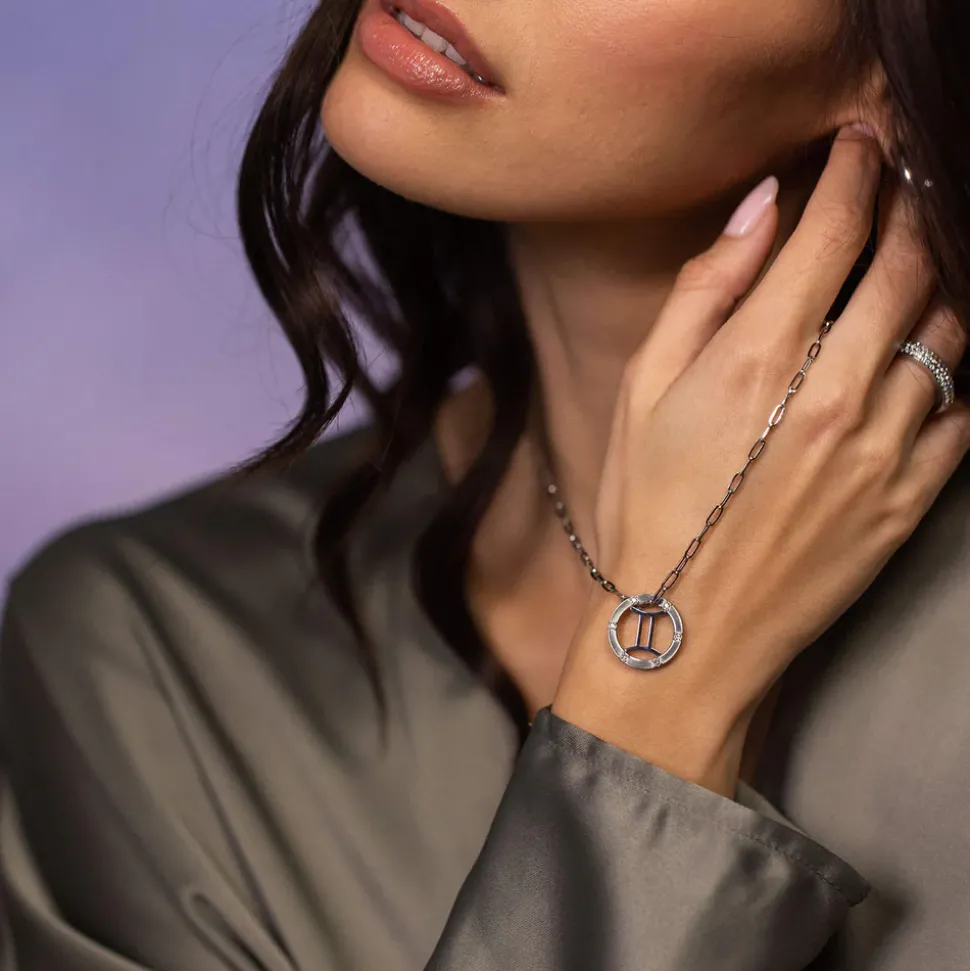 Gemini Zodiac Symbol Necklace