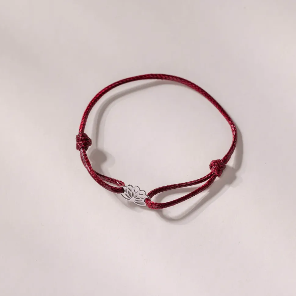 Lotus Charm Armband Silber
