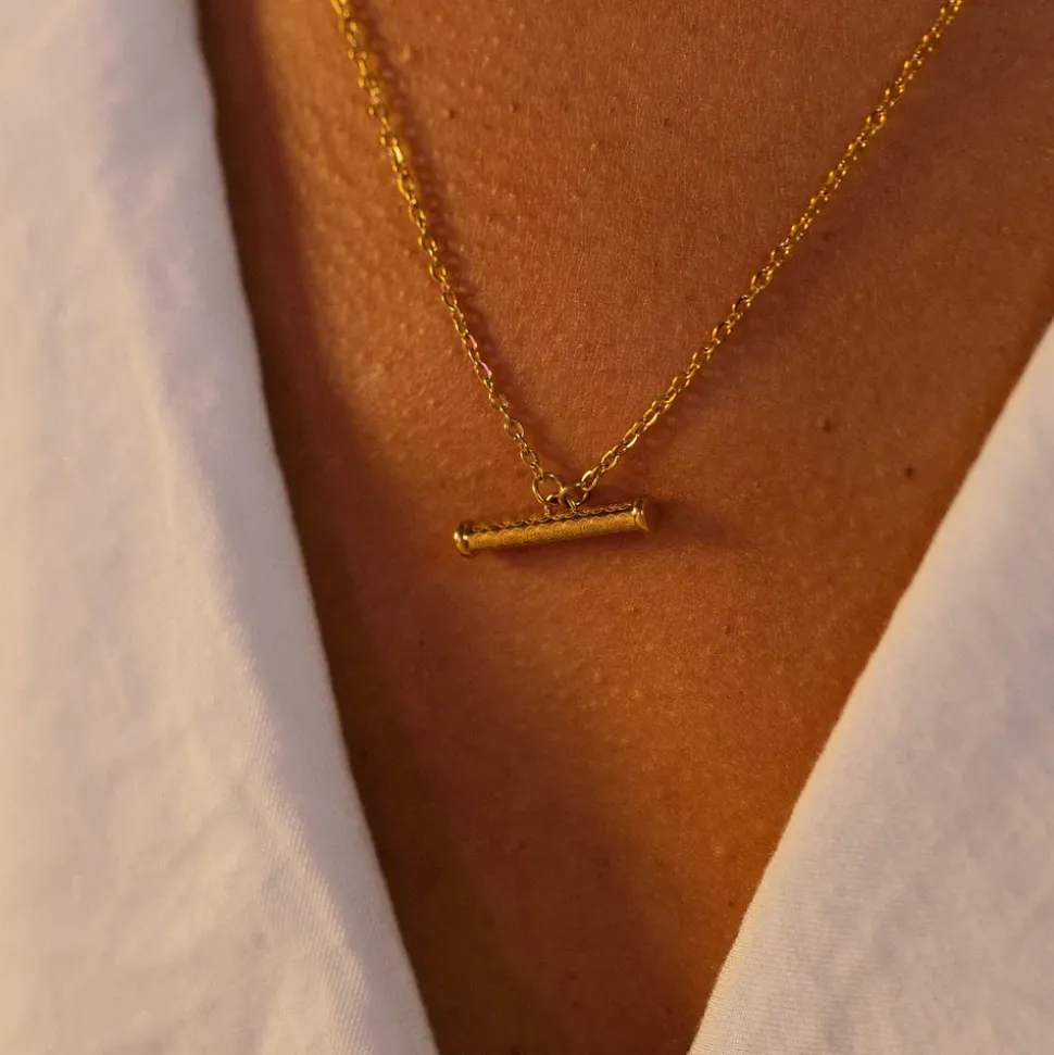 Lotus Toggle Necklace