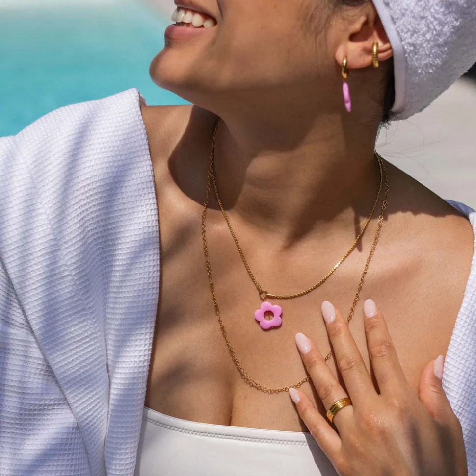 Necklace Rosy Flower