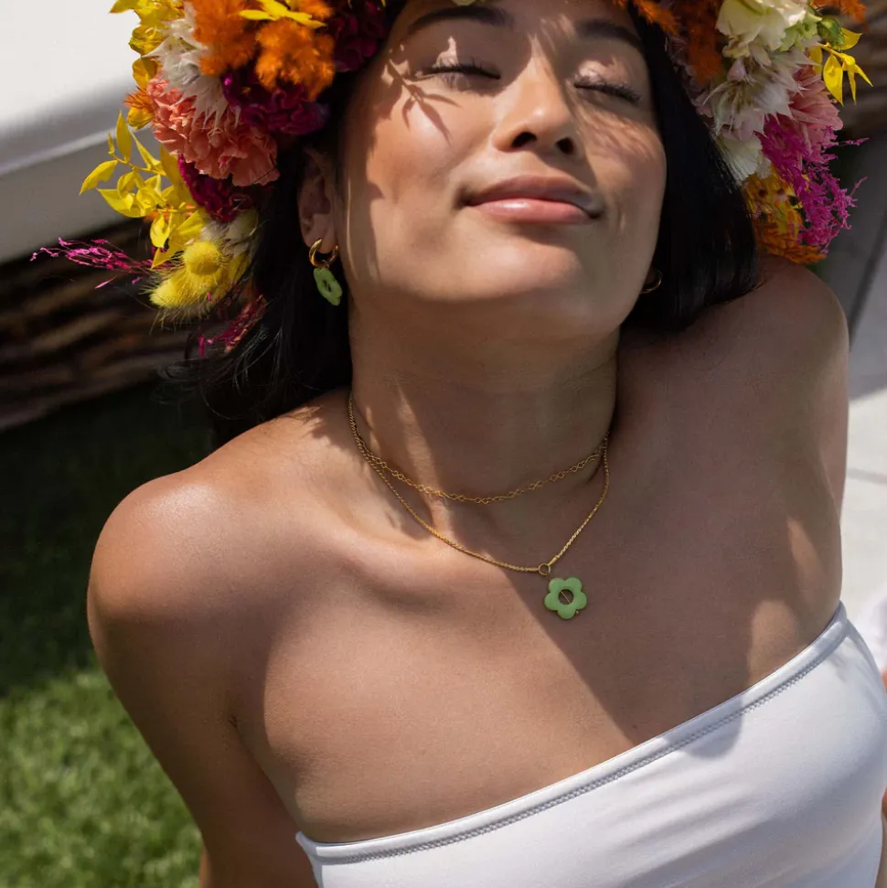 Necklace Rosy Flower