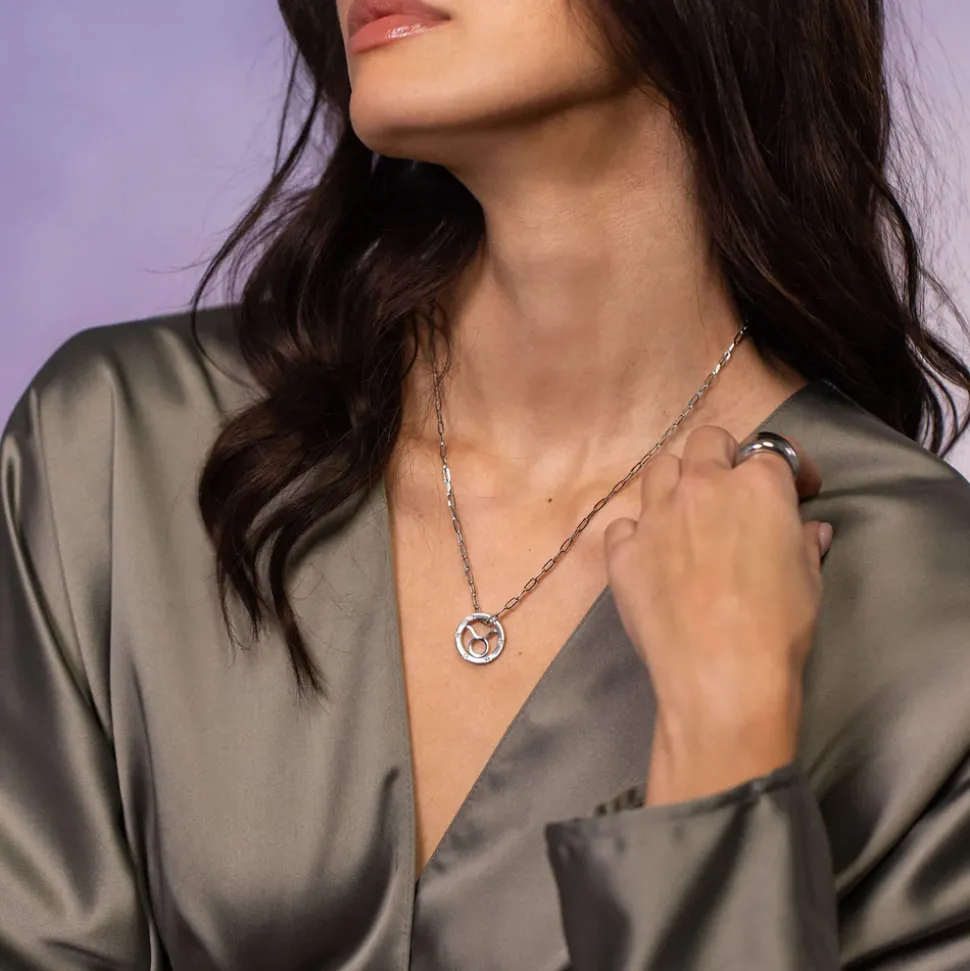 Taurus Zodiac Symbol Necklace
